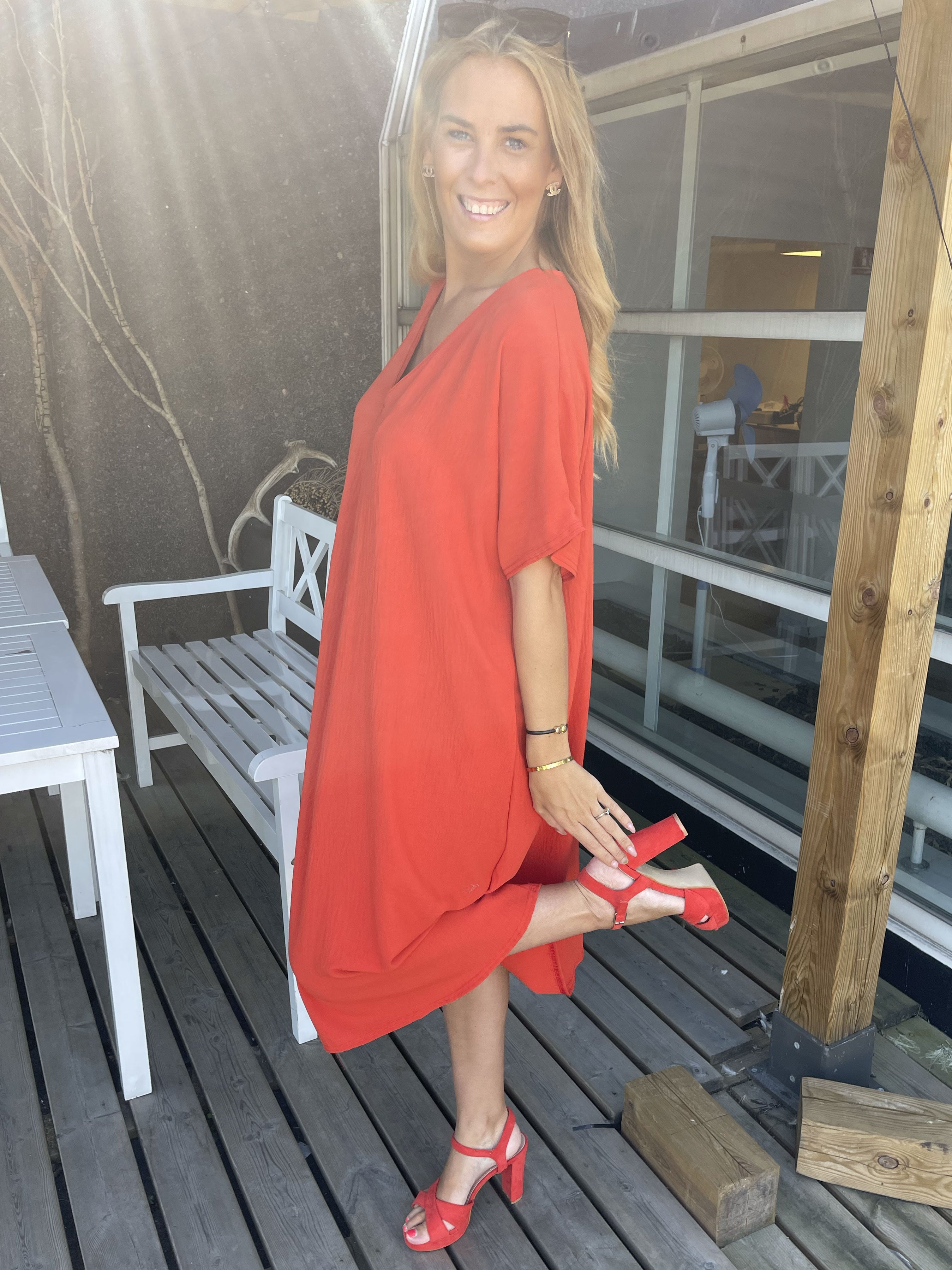 Magga - Lang simpel t-shirt kjole